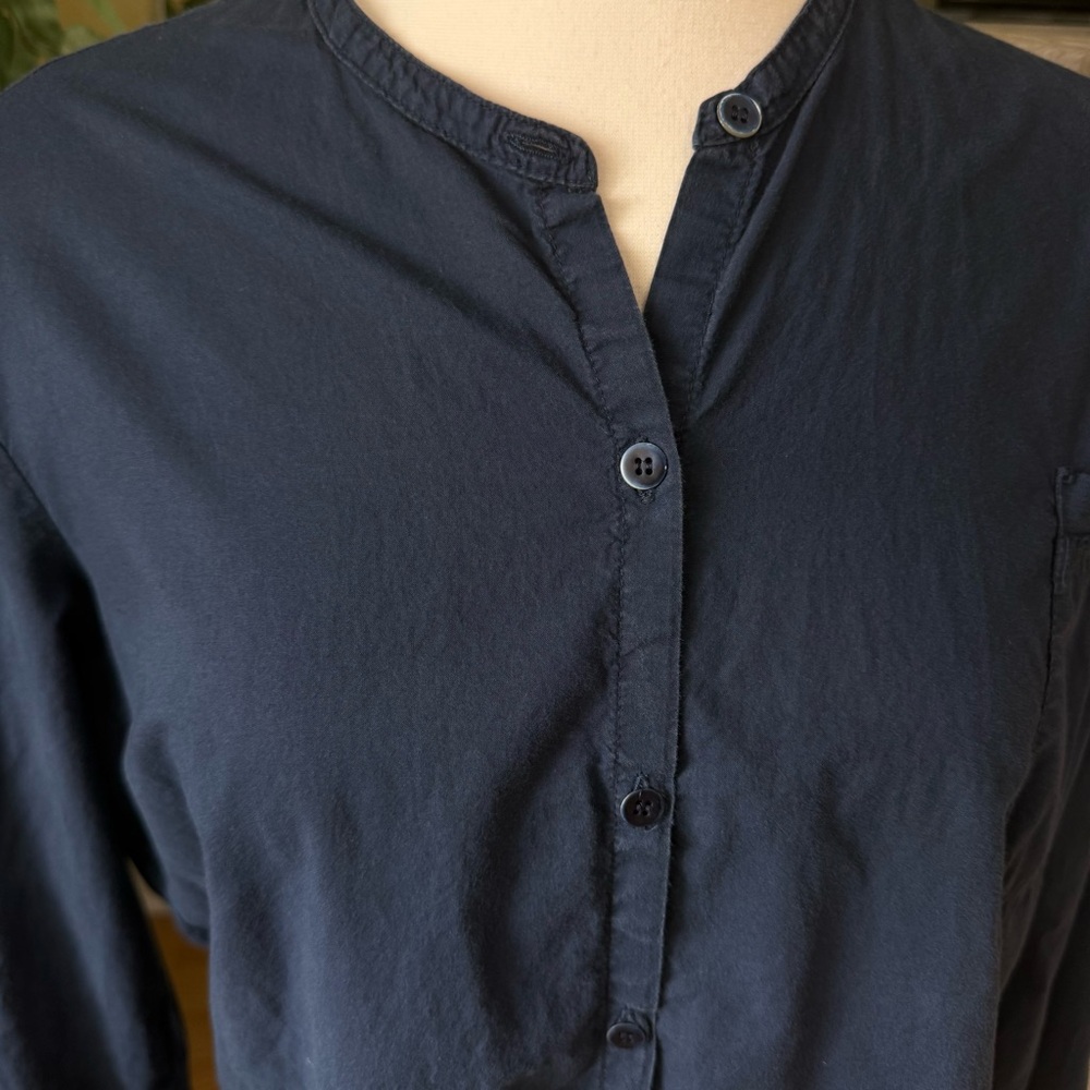 H+ Hannoh Wessel Artisan Blue Cotton Shirt Lagenlook EU 42 M Italy - Picture 2 of 9